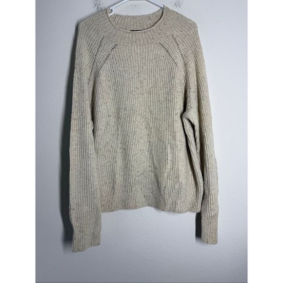 J. CREW Women’s Merino Wool Blend Rollneck Sweater Beige Sz XL - Picture 1 of 8